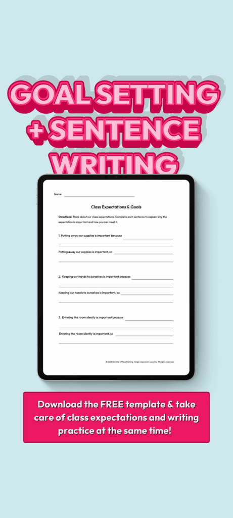 Classroom management strategies & goal setting